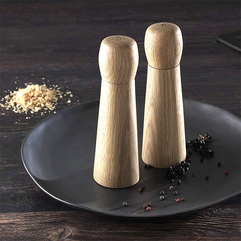 Molino de pimienta de madera creativa molinillo de pimienta negro núcleo de cerámica molinillo de pimienta multiusos botella condimento