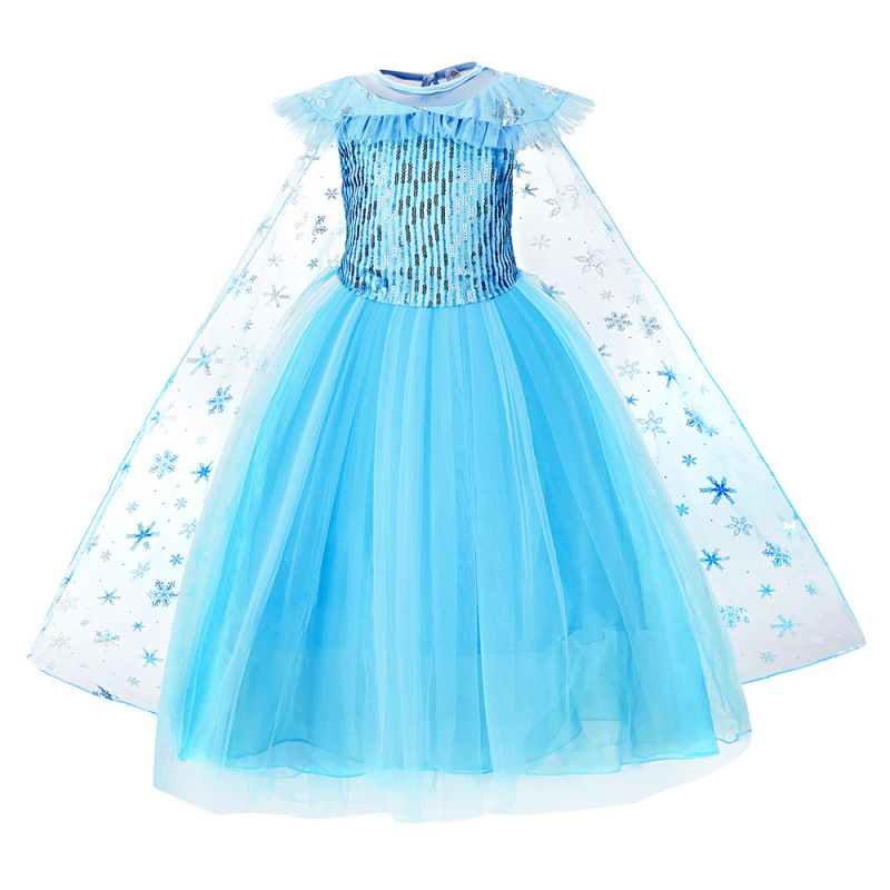 Frozen Princess Dress Foreign Trade Aisha Girl's Dress Aisha elsa Children's Christmas Performance
