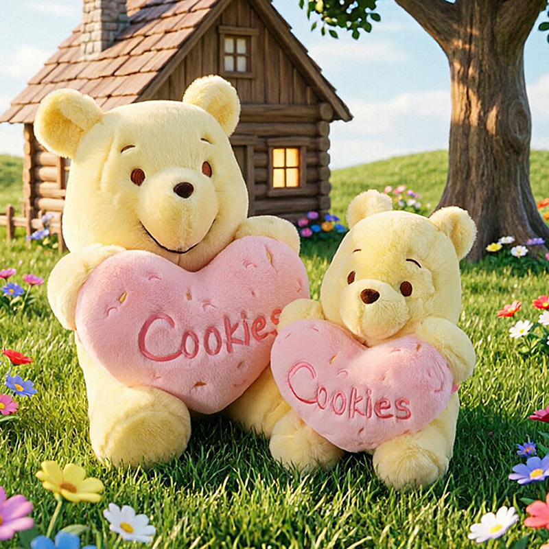 New Winnie the Pooh plush toy, cuddly bear doll, sleeping companion pillow for girls, gift