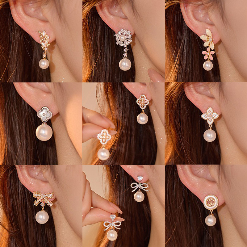 Zirkonia Und Perlen Ohrstecker Für Elegante Alltagslooks_voghion.com