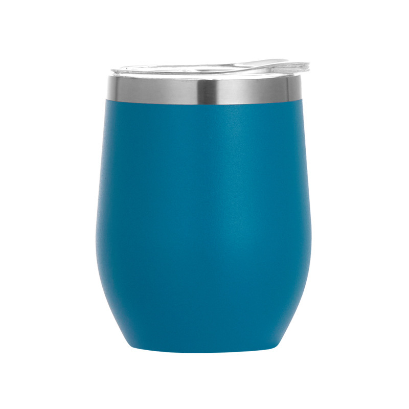 Taza de huevo transfronteriza 12oz 304 de acero inoxidable de doble capa aislada en forma de U copa de vino tinto trago huevo taza grande del vientre