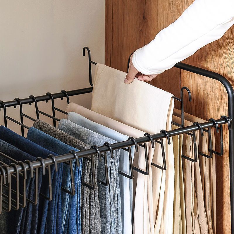 Estante de pantalones para almacenar artefactos multifuncionales móviles armario doméstico multicapa sin marcas percha de ropa grande percha de pantalones percha de almacenamiento