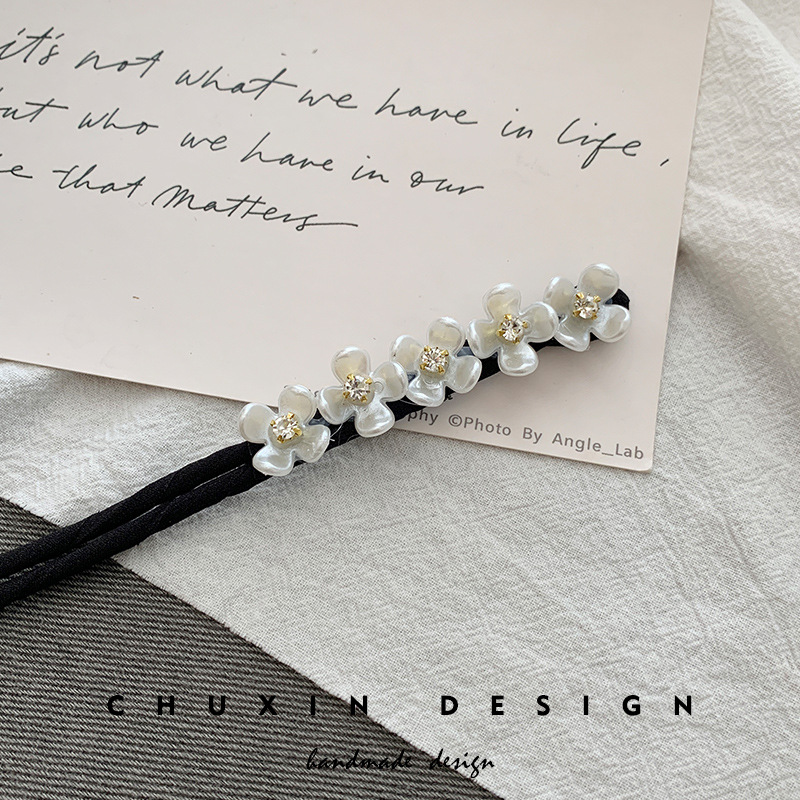 Perla rizador de pelo Shell flor variedad mullida bola cabeza fija perezoso tocado adulto flor corsé joyería femenina