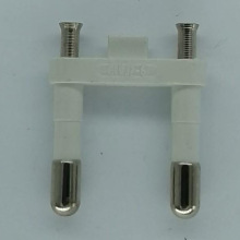 4.8两圆插韩国头插头支架 韩规插脚  韩标电源线空心韩式插头内架