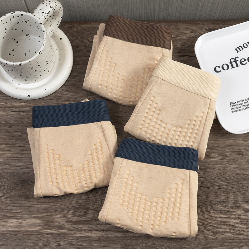 Algodón sin impresión y teñido, algodón hombre, calzoncillos de algodón, cordyceps masaje, partículas físicas antibacterianas, entrepierna, pantalones transpirables para hombres