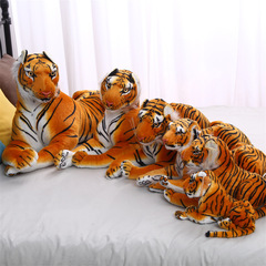 Simulation tiger plush toy sound control realistic white tiger figure ornament lucky charm doll wholesale floor display teddy bear