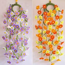 小雏菊瀑布挂件手工超密加密雏菊毛条马卡龙花束材料幼儿园制作