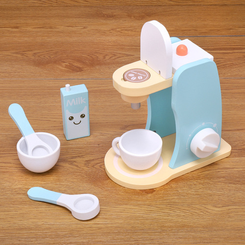Home appliance combination simulation children's educational toy set wooden kitchenware wholesale oven coffee machine cooking and playing house