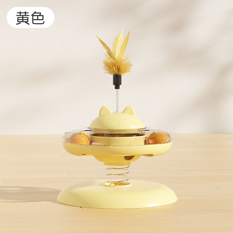 Juguete dispensador de comida para gatos, con ventosa, interactivo – Producto transfronterizo