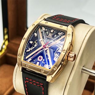 Aogulas New Automatic Mechanical Watch Barrel-shaped Waterproof Luminous High-end Men's Watch Fashion Trend
