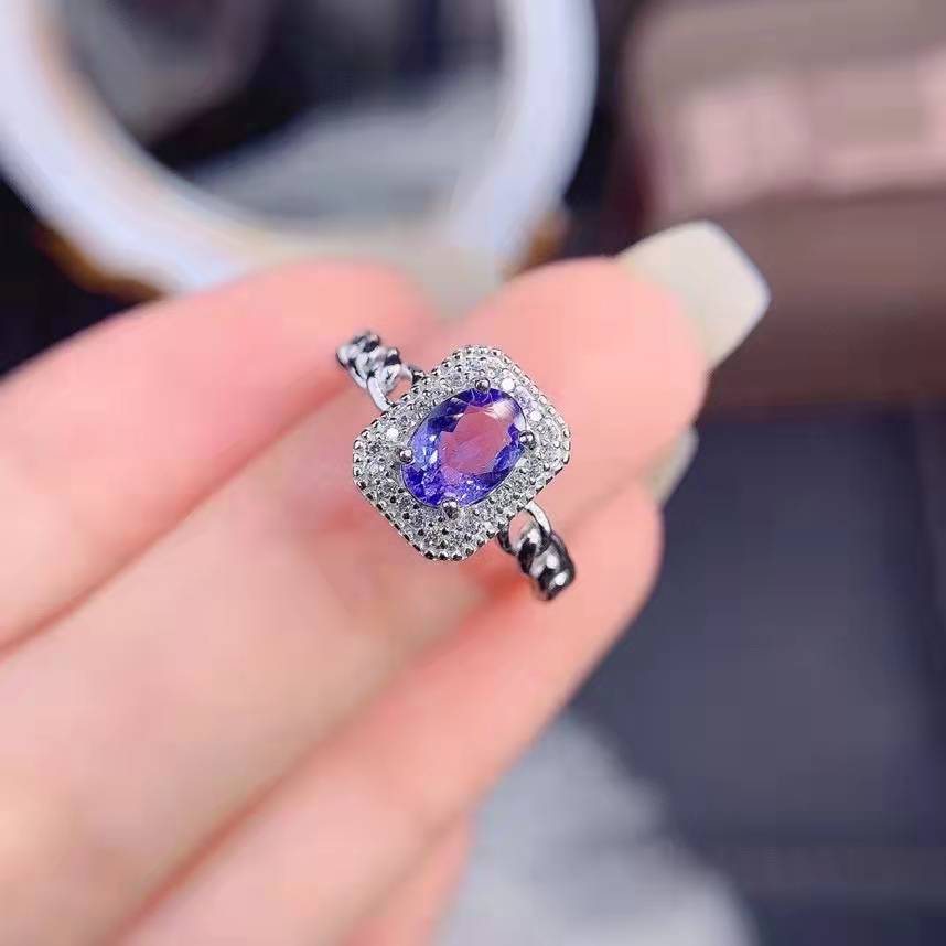 Simple Fashion Lavender Purple Diamond Ring Full Diamonds Twist Opening Copper Ring display picture 4