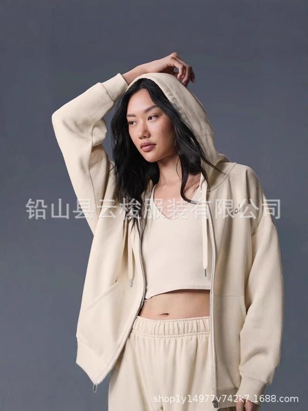 2025境外美式秋冬重磅字母alo休闲连帽卫衣男女宽松套装|undefined