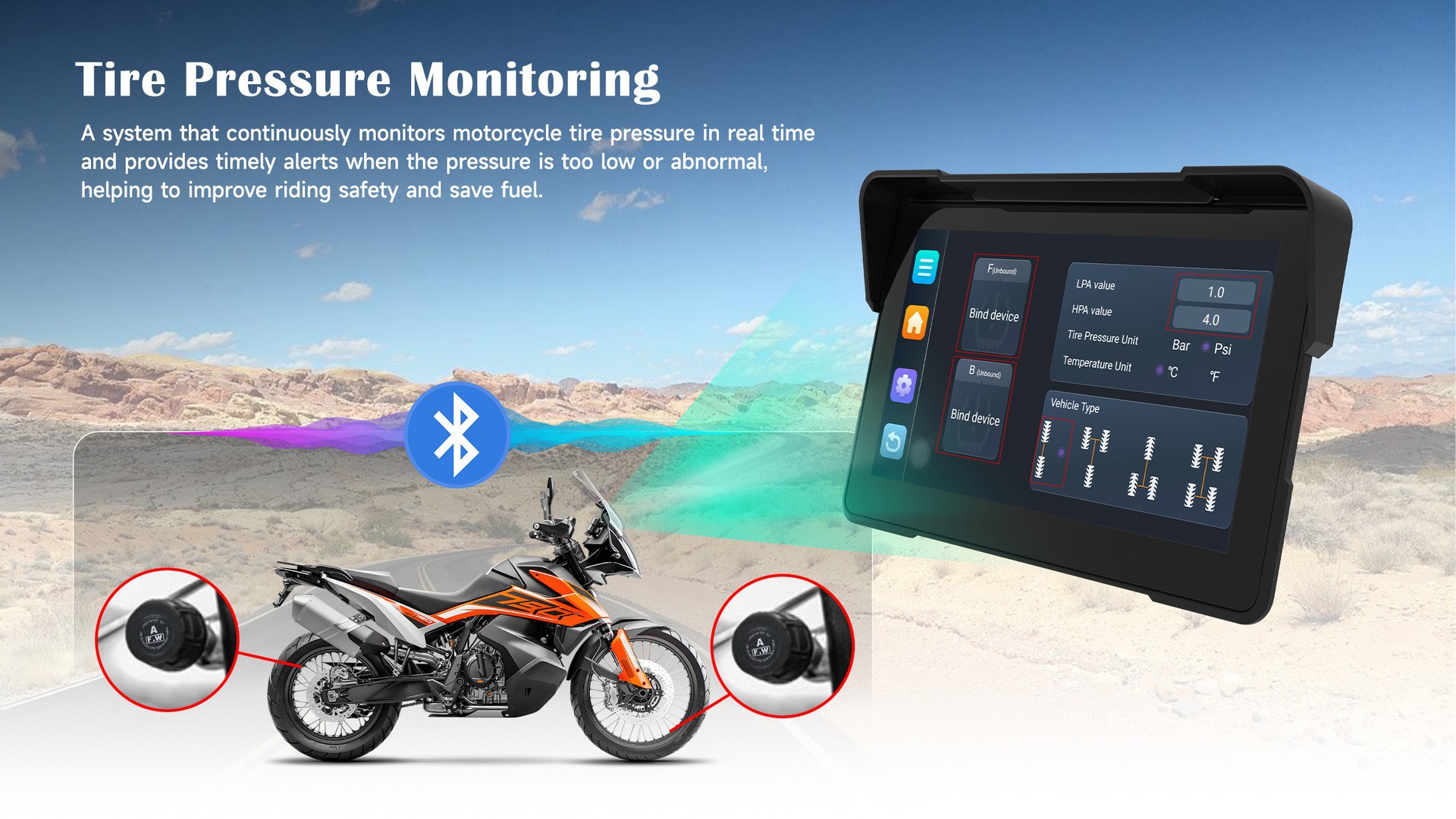 Cross-Border 7inch Motorcycle Navigation System Wireless Carplay Waterproof Motorcycle Dashcam Wholesale