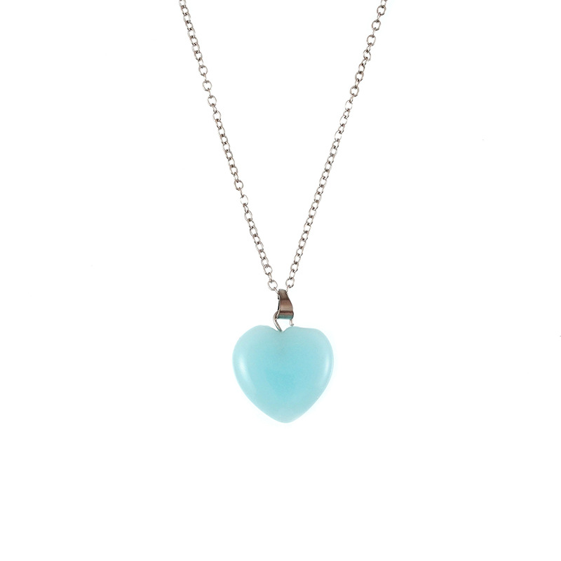 Fashion Heart Shape Alloy Luminous Unisex Necklace display picture 5