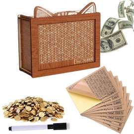 跨境Money Box with Counter家居质柜台木质存钱罐木制工艺品摆件