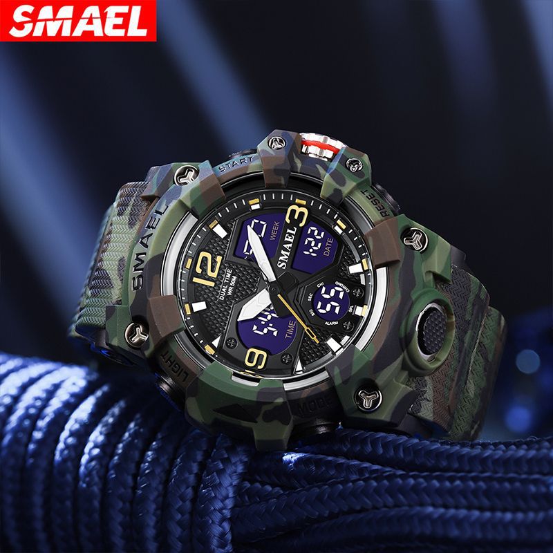SMAEL Smale al aire libre táctico reloj electrónico al por mayor 2022 nuevos hombres de moda multi-función impermeable reloj de los hombres