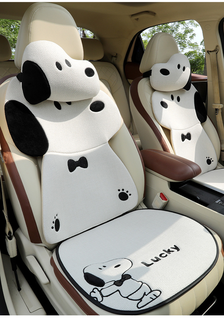 Car seat cushion for all seasons, cute cartoon internet-famous seat cover, simple internet-famous car seat cover, single piece