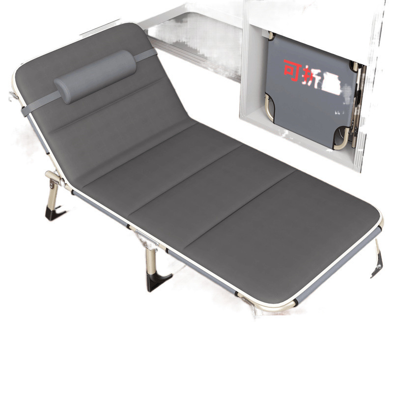 Fábrica directa cama plegable cama individual casera cama de almuerzo para adultos cama de oficina simple cama plegable siesta sillón