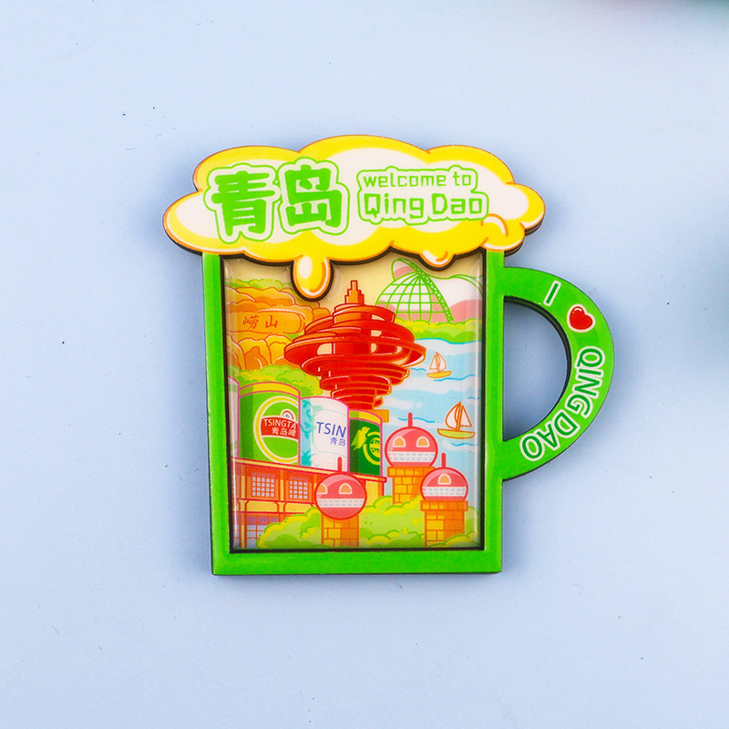 中国都市人気観光名所木製冷蔵庫マグネットカスタマイズされた文化的で創造的な北京パンダ diy マグネット強力な吸引|undefined