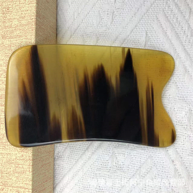 Horn Gua Sha Board Square Scraping Plate with Comb Edge and Meridian Rod for Full Body Massage key features