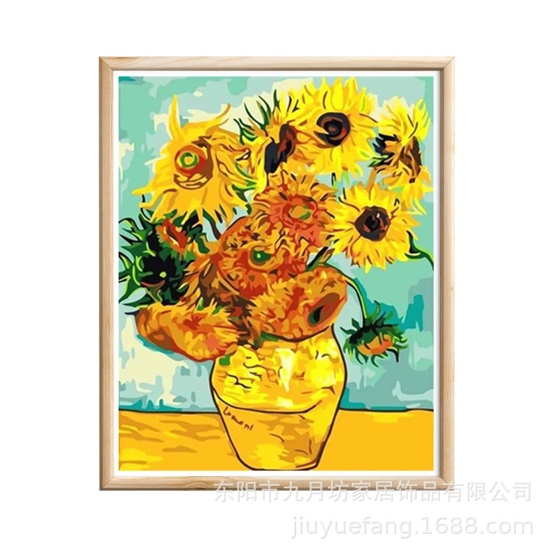 5D алмазная картина (diamond painting) 30×40 см, подсолнух/тигр/пейзаж, полный набор DIY