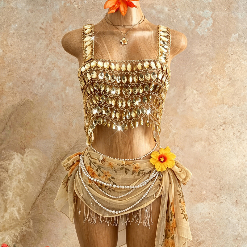 Women's Gold Chain Vest with Large Rhinestones, Versatile Top for Festivals, Trendy Chest Chain, Niche Design, Short Chest Chain Women's Gold Chain Vest with Large Rhinestones, Versatile Top for Festivals, Trendy Chest Chain, Niche Design, Short Chest Chain
