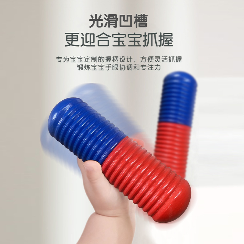 Fábrica al por mayor tubo de arena de madera Orff instrumento musical tubo de sonido de arena material didáctico instrumento de percusión sacudiendo