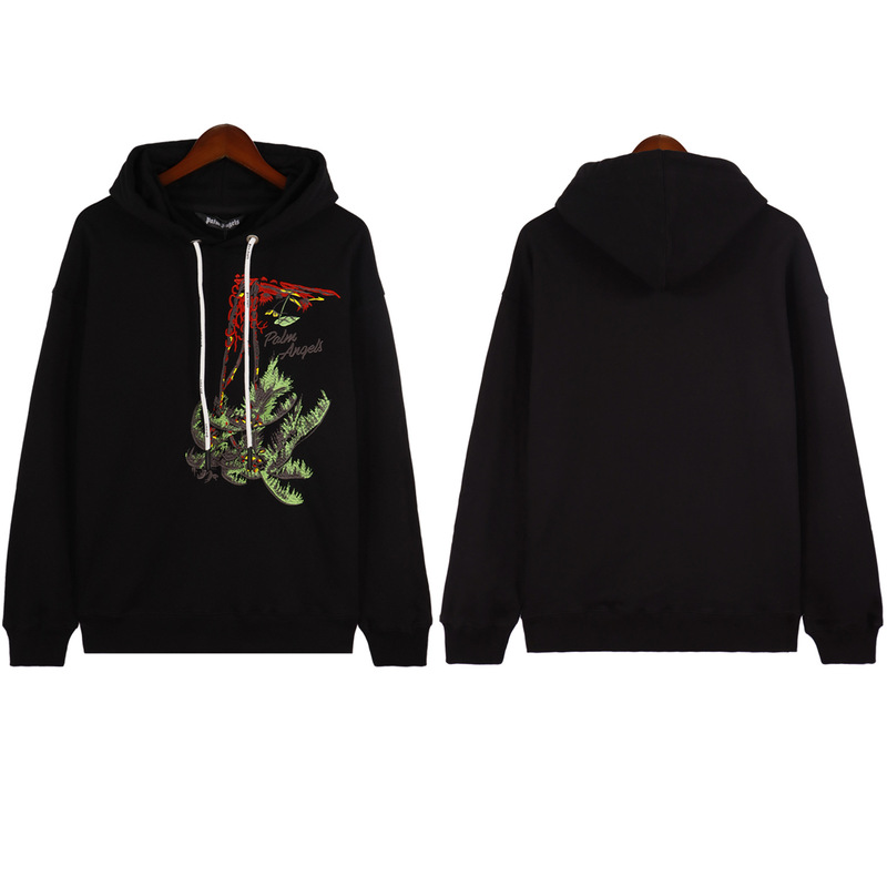 Cross-Border Exclusive Palmangels Palm Angel Flame Palm Embroidery Ins Trendy Brand Unisex Hooded Sweatshirt Cross-Border Exclusive Palmangels Palm Angel Flame Palm Embroidery Ins Trendy Brand Unisex Hooded Sweatshirt