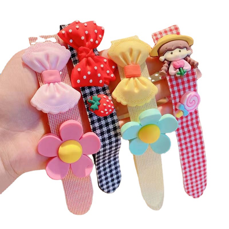 Diadema de velcro para niñas lindo bebé roto pegatinas de pelo verano nuevas pegatinas de flequillo artefacto de pelo roto poste de la cabeza de los niños