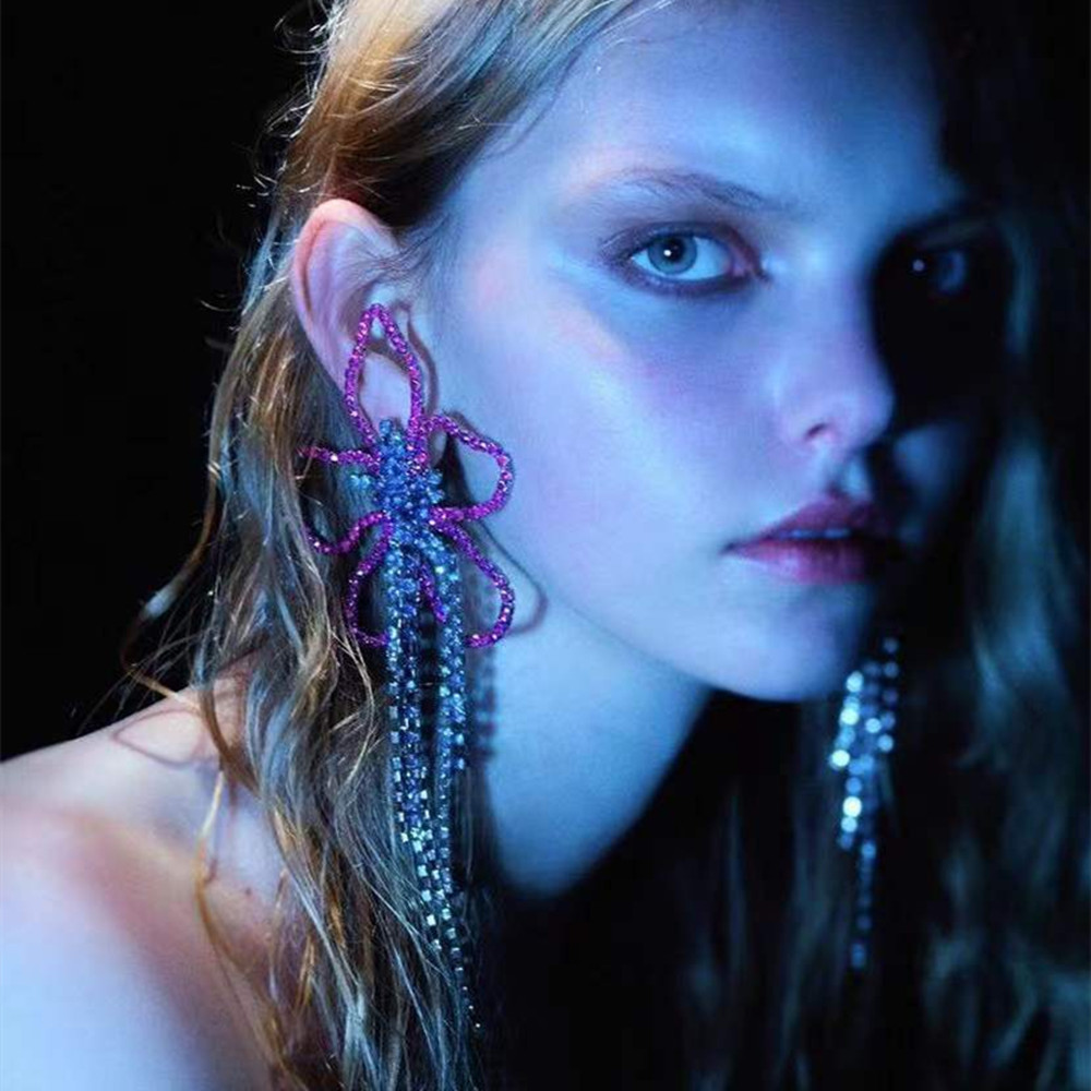 fashionable shiny earrings
