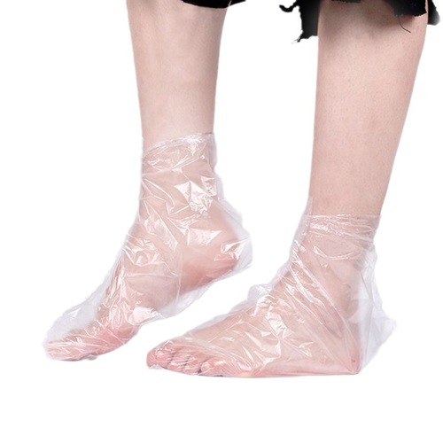 Single-use foot mask winter care plastic foot cover hand mask shoe cover water-resistant foot therapy ice skating transparent foot cover
