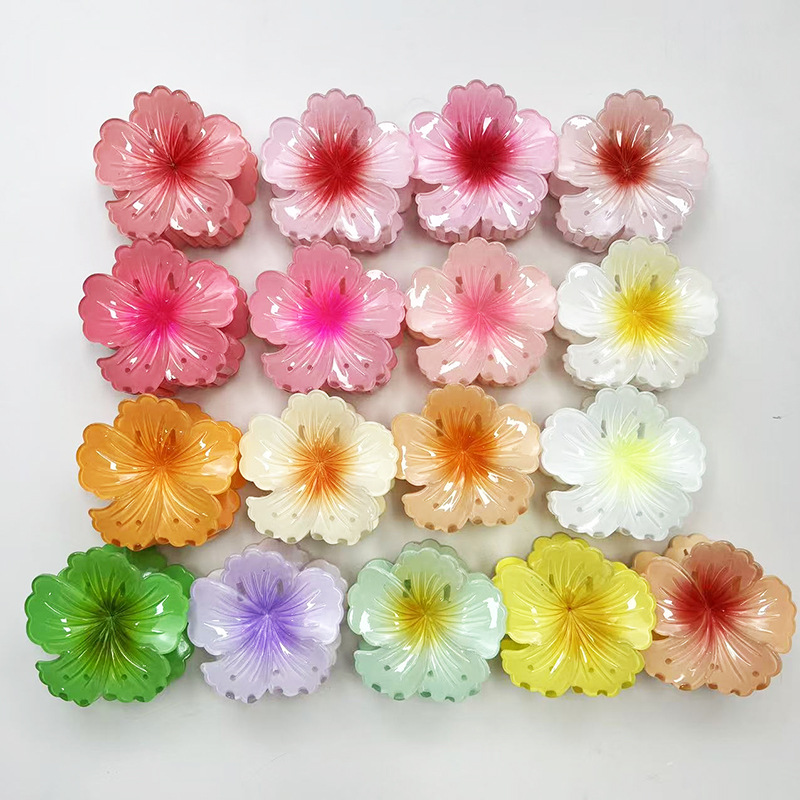 38g Weight Hair Clip, Hair Claws Hair Accessories Type 1 Piece Quantity Daily Occasion Resin Material Fish, Shark, Plumeria Pattern All Seasons Season Women's Gender Vacation, Sweet Style Vacation Sweet Women's Fish Shark Plumeria Resin Hair Clip Hair Claws 2