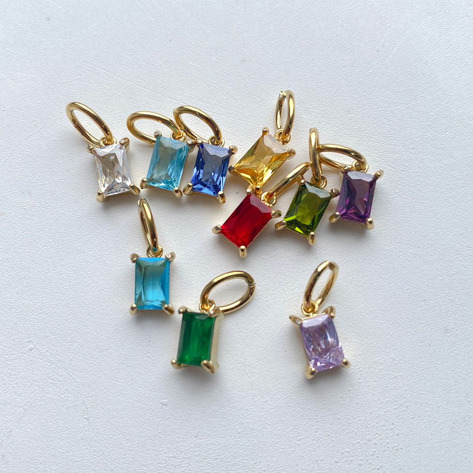 1g Weight Pendant Jewelry Making Type 14K Real Gold Plated, Real Gold Plated Plating Material Birthstone Inlay Material 1 Piece Quantity 304 Stainless Steel Material Geometric Pattern Modern Style, Classic Style Style Waterproof Non Tarnish, Plating Craft 1 Piece 304 Stainless Steel Birthstone PVD Coated Real Gold Plated Geometric Polished Pendant DIY Ornament Accessories 3