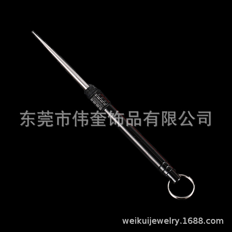 Aleación de titanio integrado palillo anti-cuerpo desmontaje expreso herramienta telescópica anti-enchufe herramienta acampar al aire libre herramienta esencial