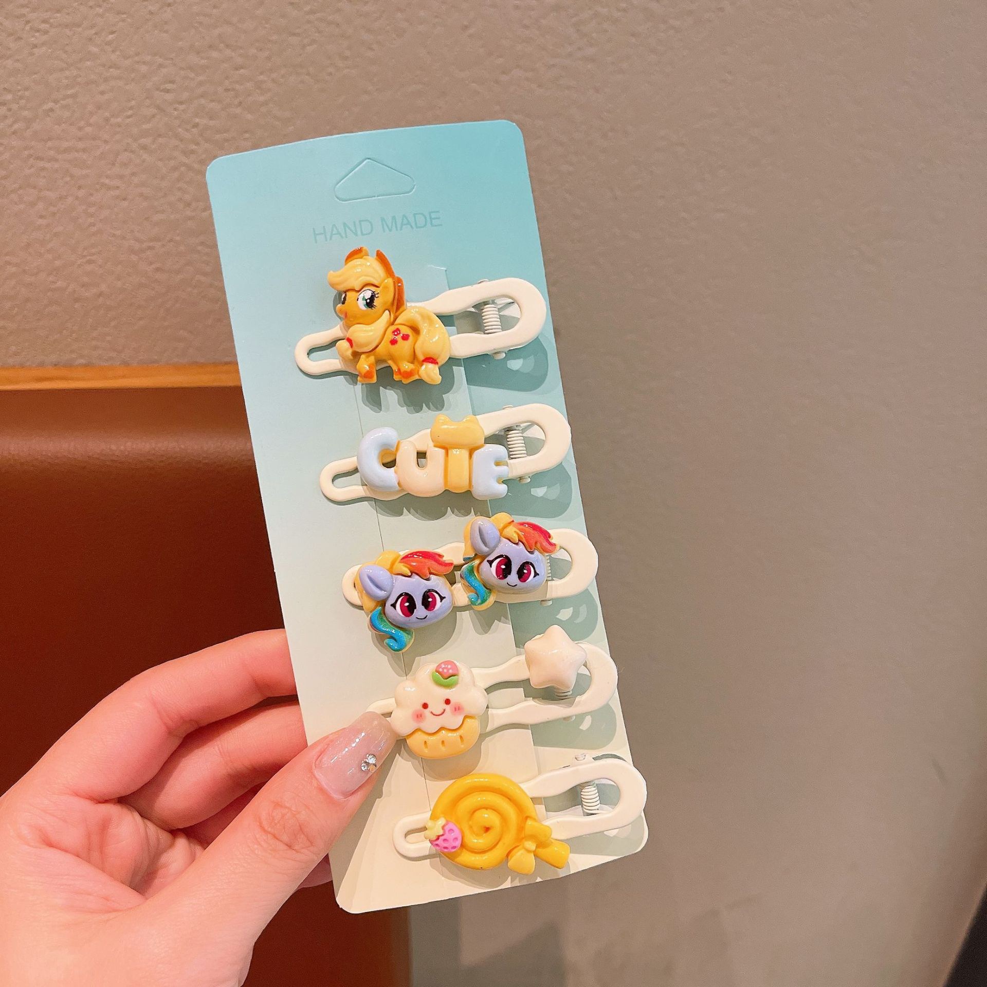 KULOMI Kids Hairpin Set Cute Sanli Pantalones Pequeñas Niñas Pequeñas Pequeñas