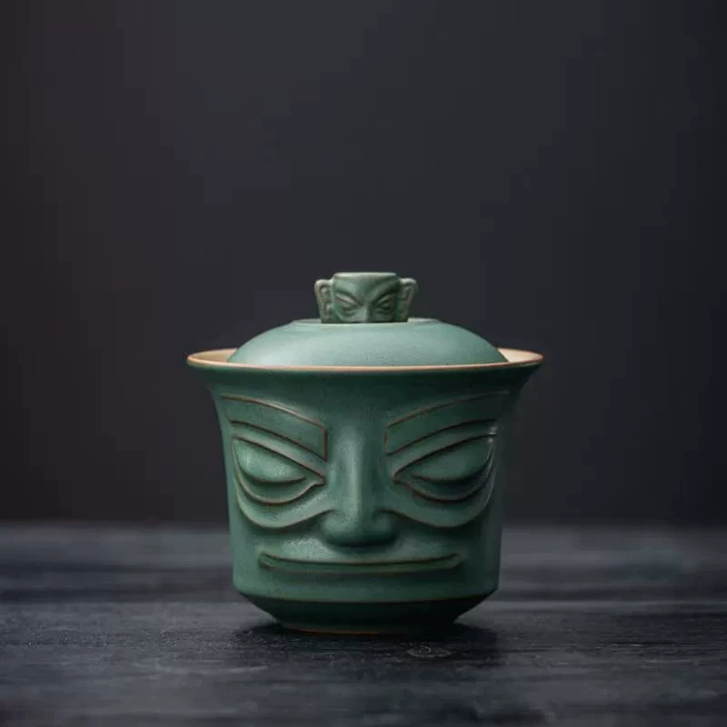 Чашка для чая (Sanxingdui) керамическая, сувенир с подарочной коробкой для офиса и путешествий