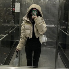 lulu同款Wunder Puff Jacket三格连帽羽绒服泡芙短款鸭绒超轻外套