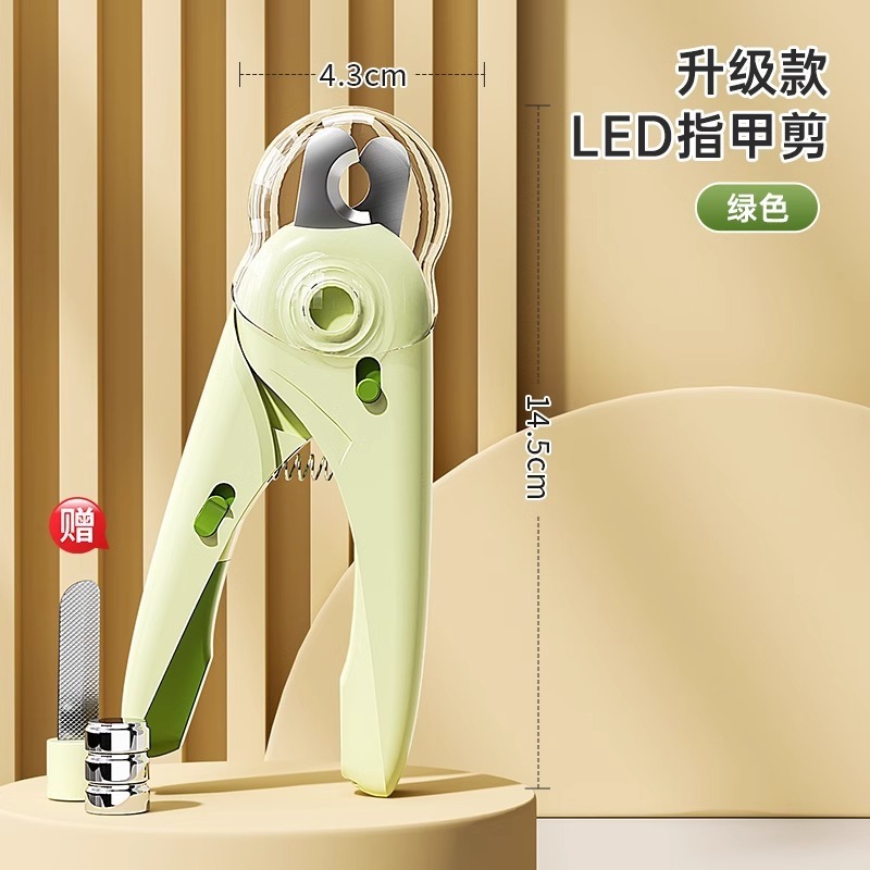 メーカー卸売猫爪切り LED ステンレス鋼爪切り猫爪切りファイル付きペット爪切り|undefined