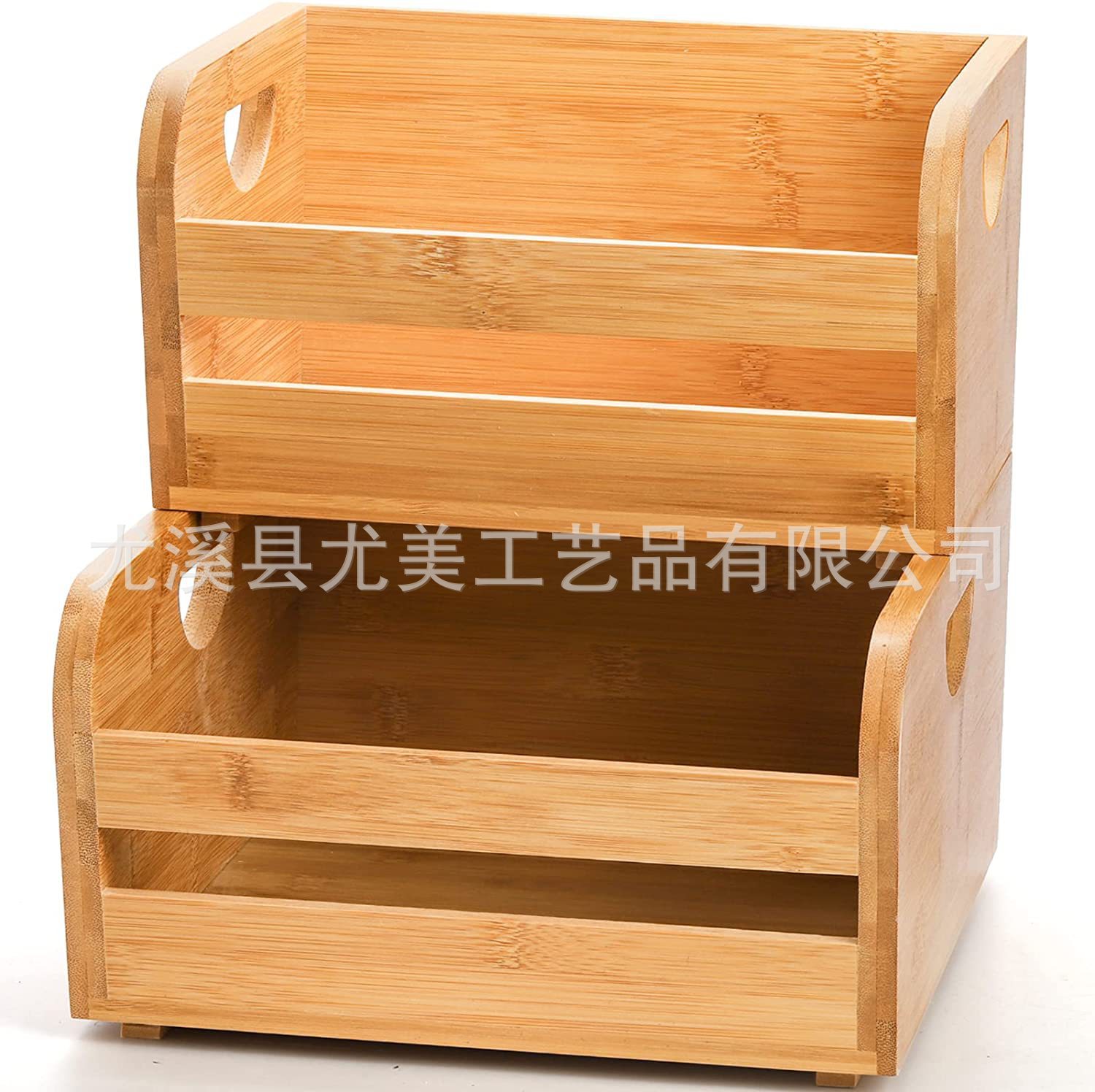 Caja de almacenamiento de bambú caja de almacenamiento de partición de escritorio caja de organización de encimera caja de condimento de bambú caja de almacenamiento de madera caja de organización