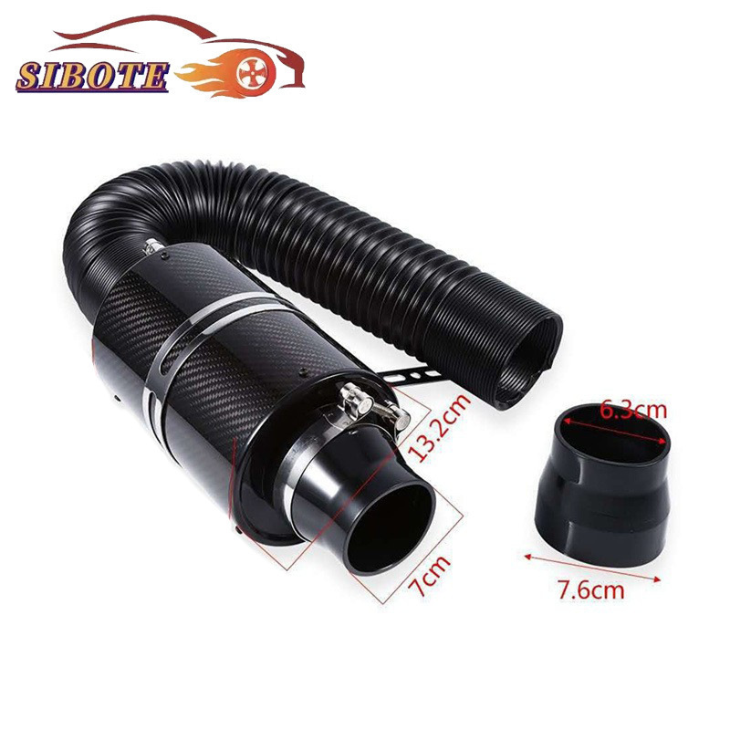 Real carbon fiber air inlet air box suit/car air filter mushroom head/air inlet modification high flow pure carbon fiber air box