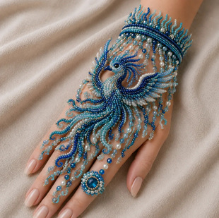 ���R�d��ƷBeaded Hand Bracelet Kit DIY�ֹ�������朲��ϰ����b