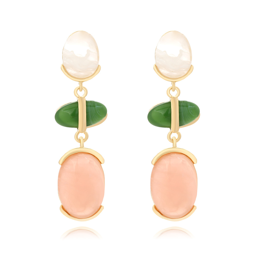 cute geometric fashionable long earrings drop-shaped