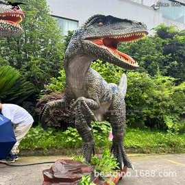 自贡厂家制作大型迅猛龙主题游乐公园户外展览机械仿真定做恐龙展