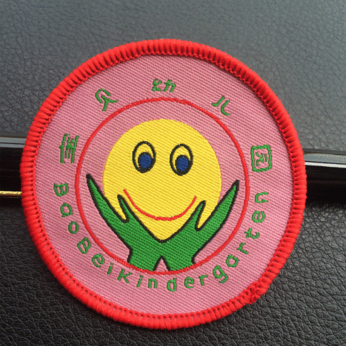 Oujing Manufacturer Wholesale Velcro Badges Arm Badges Sleeve Badges School Uniform Pins Badges Logo Sleeve Labels