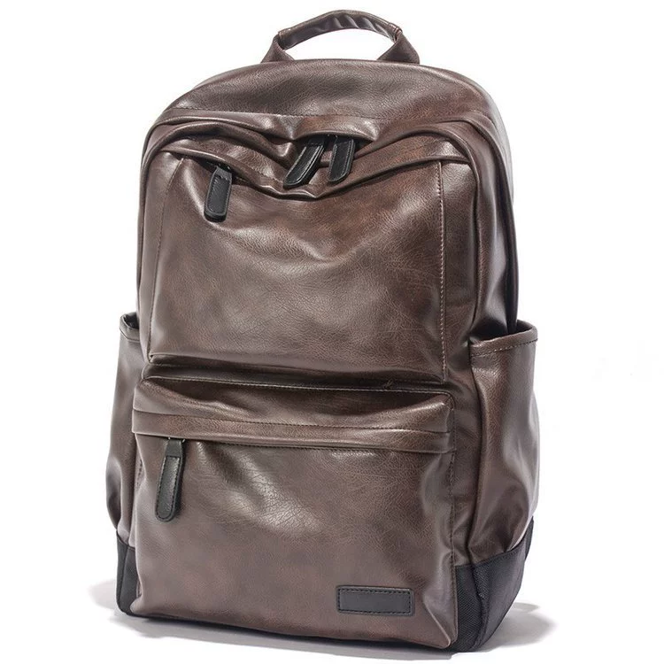 Backpack polyurethane, spacious laptop compartment, men's leisure bag 2023 collection