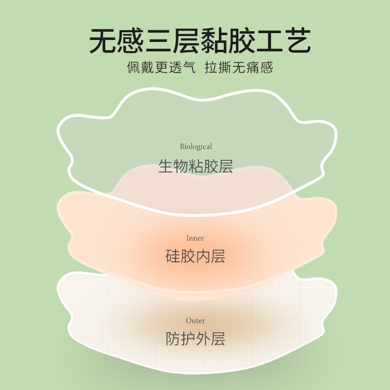 Parche de silicona para el pecho para mujer, cabestrillo de parche fino para levantamiento de senos, parche para pezones antigolpes, vestido de novia, parche invisible para el pecho pequeño