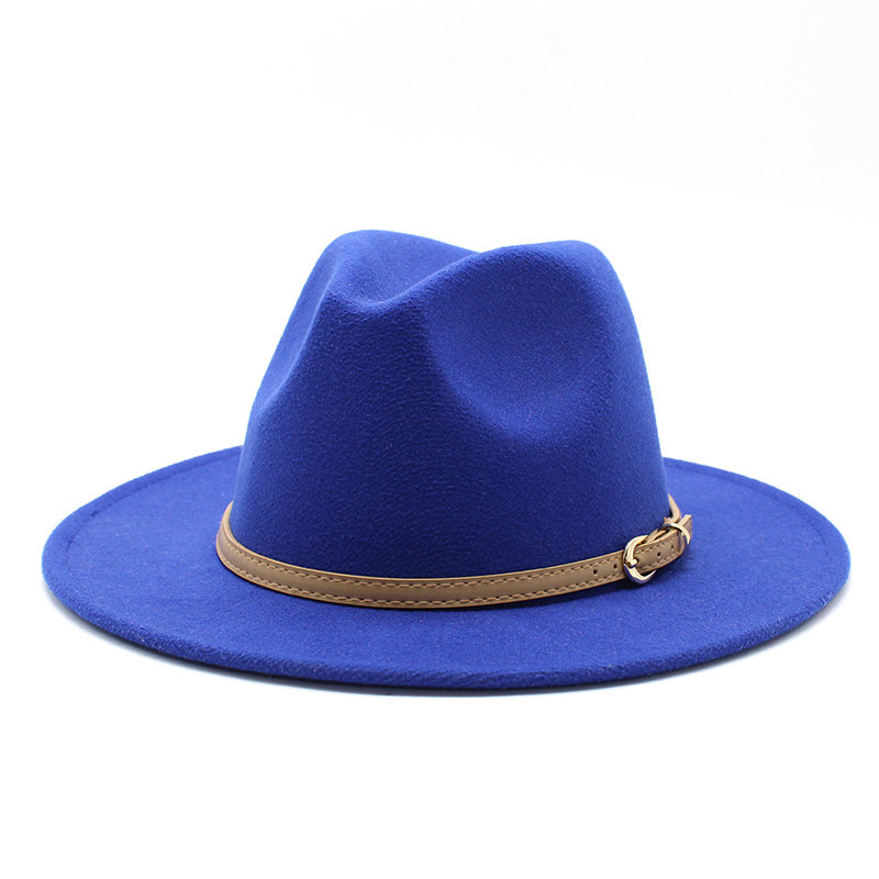 Otoño y invierno británico para hombres y mujeres nuevo sombrero de lana de jazz sombrero de bisel sombrero clásico sombrero de moda sombrero de felt al por mayor