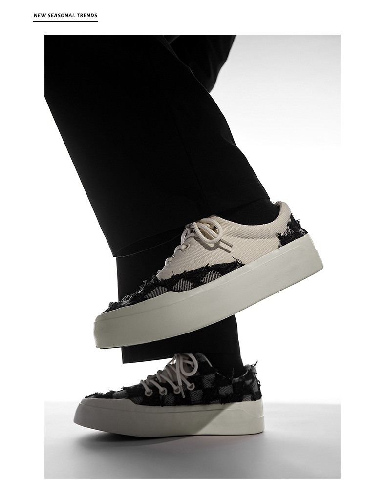 Vulcanized Rag Canvas Shoes For Men And Women Retro Style_voghion.com