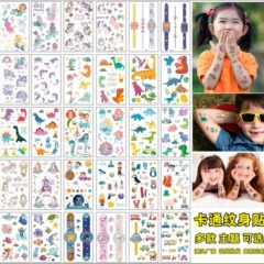 新型クロスボーダー子供漫画タトゥーステッカーかわいいユニコーン動物恐竜防水パーティー趣味ボディステッカー