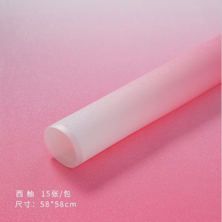 Nuevo colorido papel de embalaje de flores gradiente impermeable engrosado ramo de flores papel de embalaje de regalos